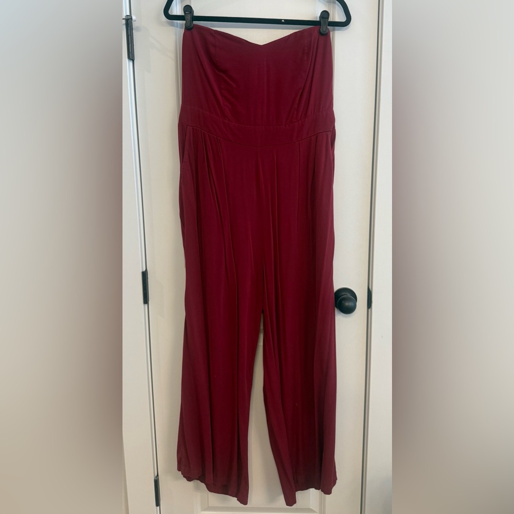 Burgundy Women's Jumpsuit